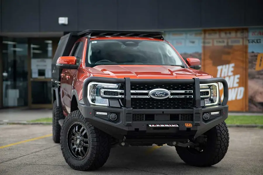 Ford Ranger with an off-road bumper